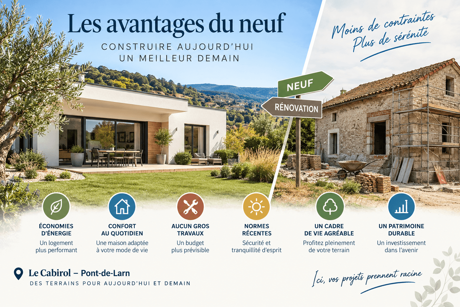 Maison neuve sur terrain à bâtir au Cabirol à Pont-de-Larn